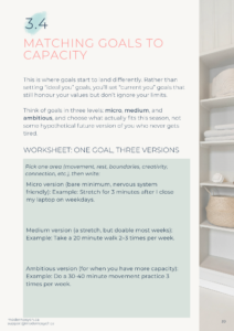 Matching Goals to Capacity