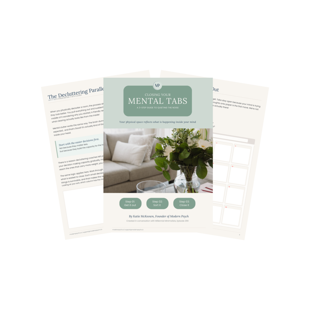 clearing mental clutter with the Closing Your Mental Tabs guide by Modern Psych